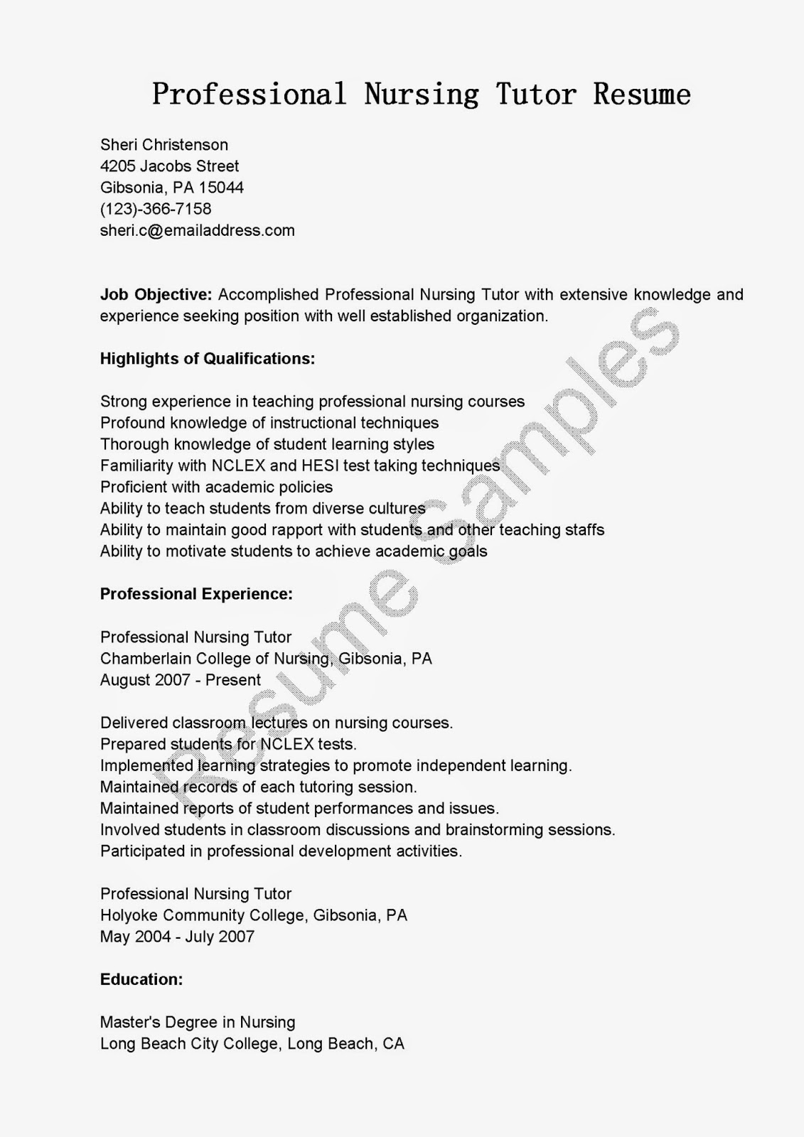 Experienced english teacher cover letter